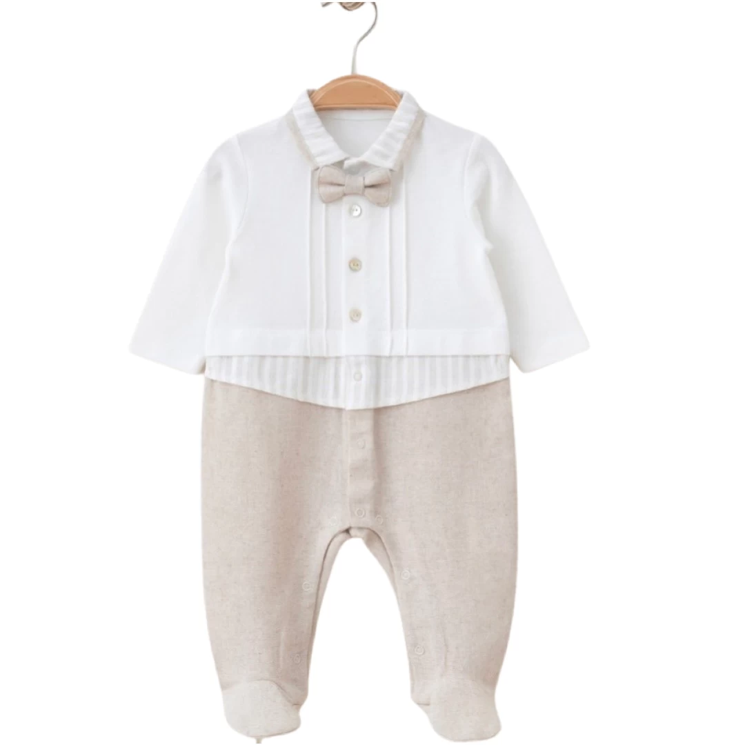 Baby boy bow overall