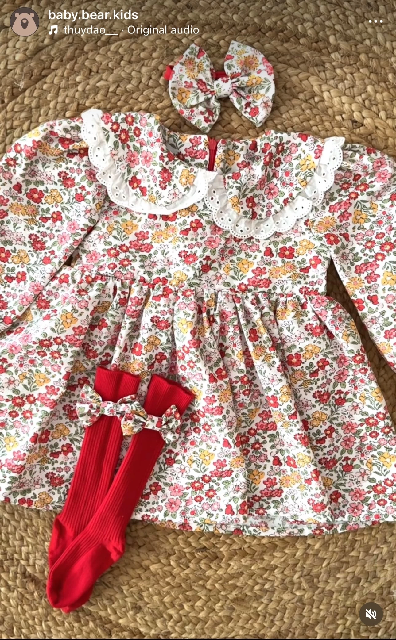 Red Flora Dress