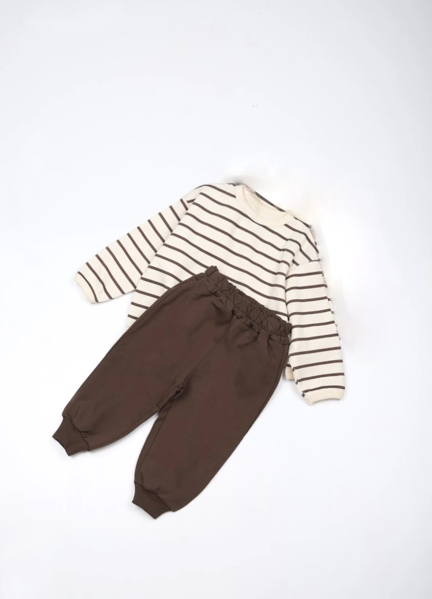 Striped brown set