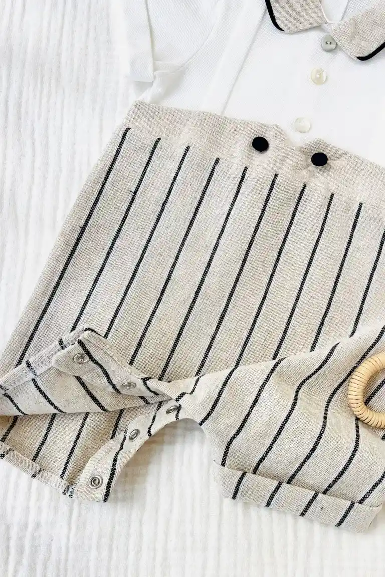Striped overall-