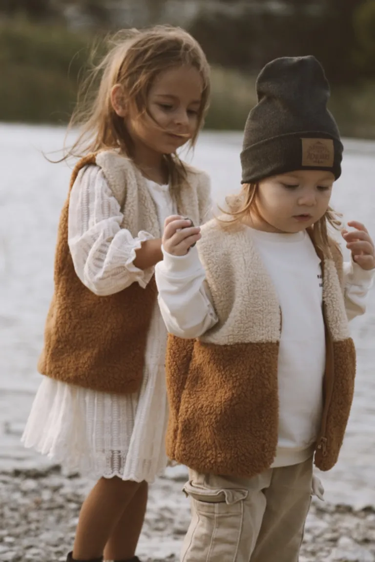Brown winter vest