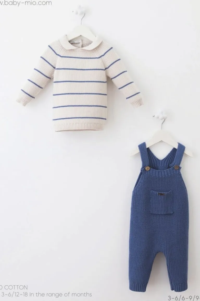 Blue knitted overall