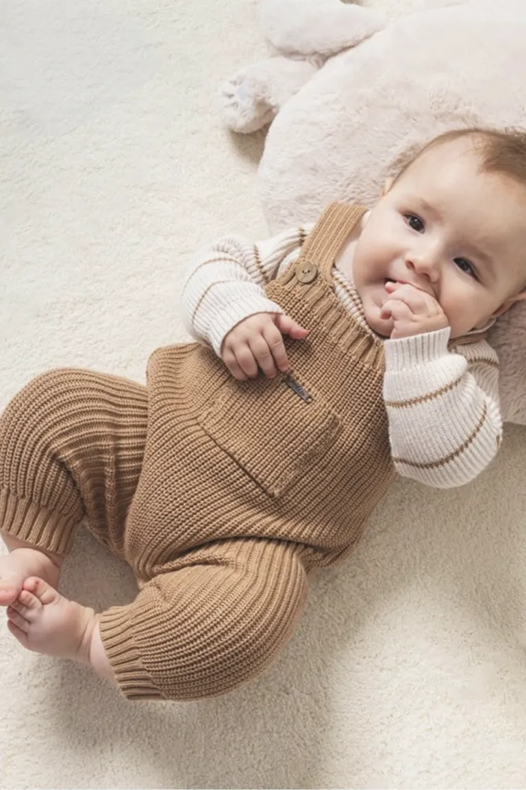 Brown knitted overall