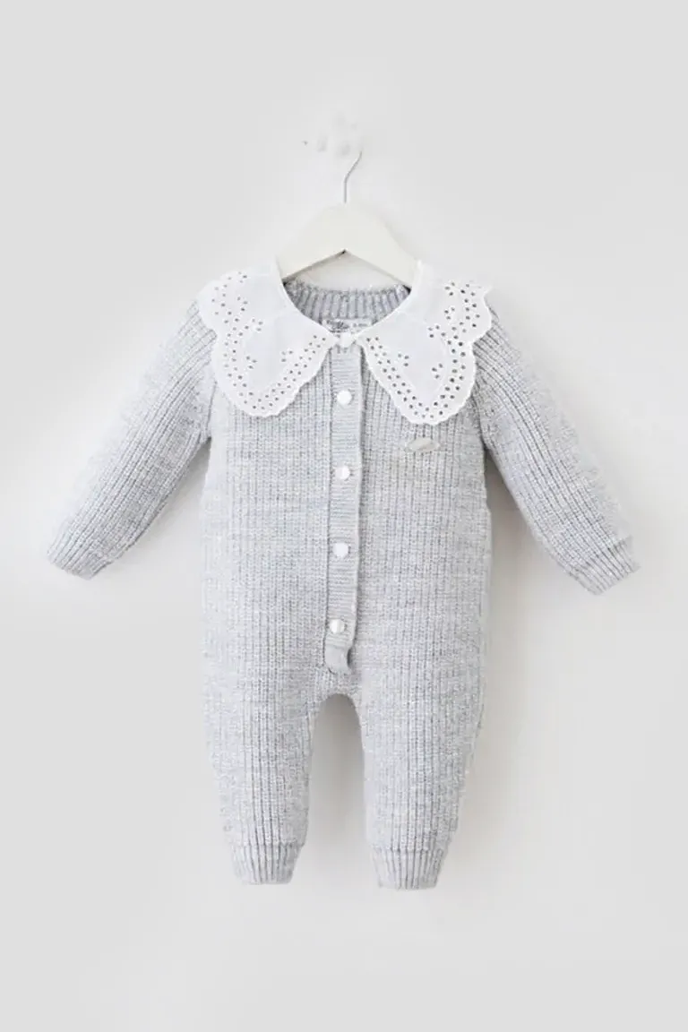 Coral knitted overall