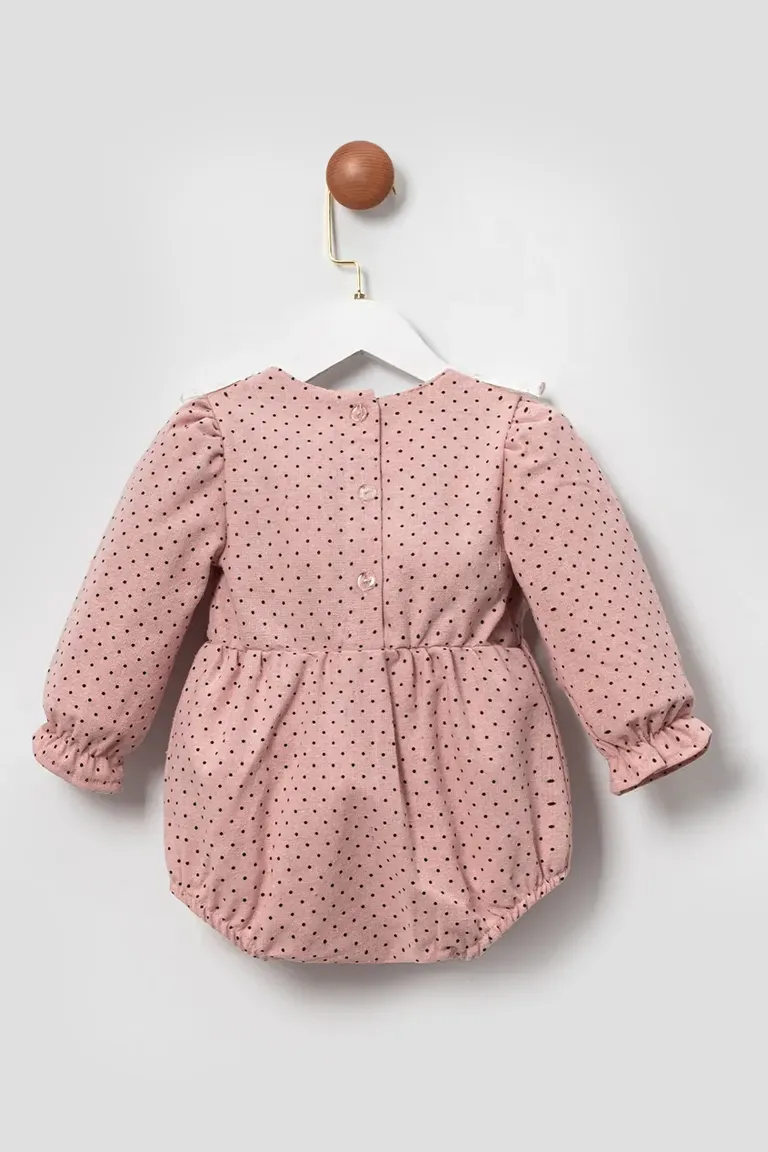 Pink bow romper