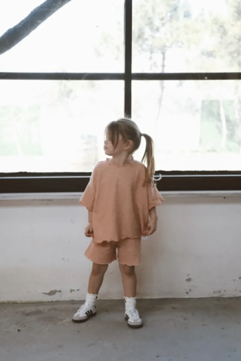 Girl In Salmon